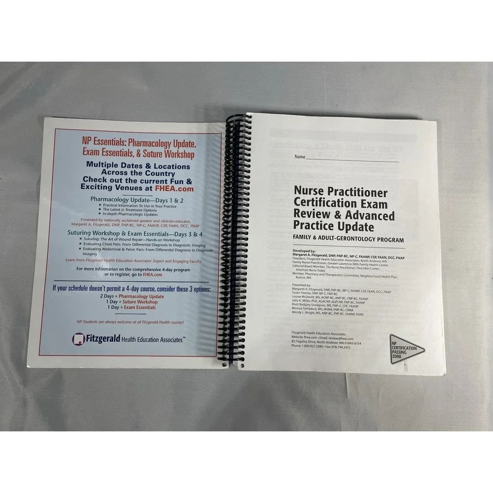 Fitzgerald Nurse Practitioner Certification Exam Review Advanced Practice Update